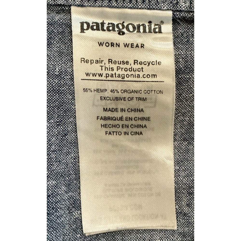 Patagonia Hemp Organic Cotton Shorts Mens 36 Gray Chambray 9"‎ Inseam - Picture 6 of 10